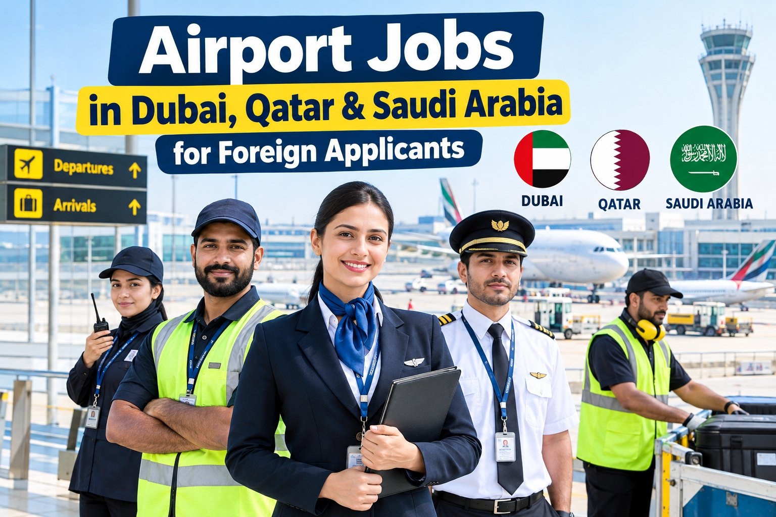 Airport Jobs in Dubai, Qatar & Saudi Arabia for Foreign Applicants